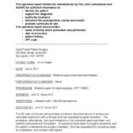 Sample Operative Report For 10  PDF  Surgery  Melanoma With Operative Report Template
