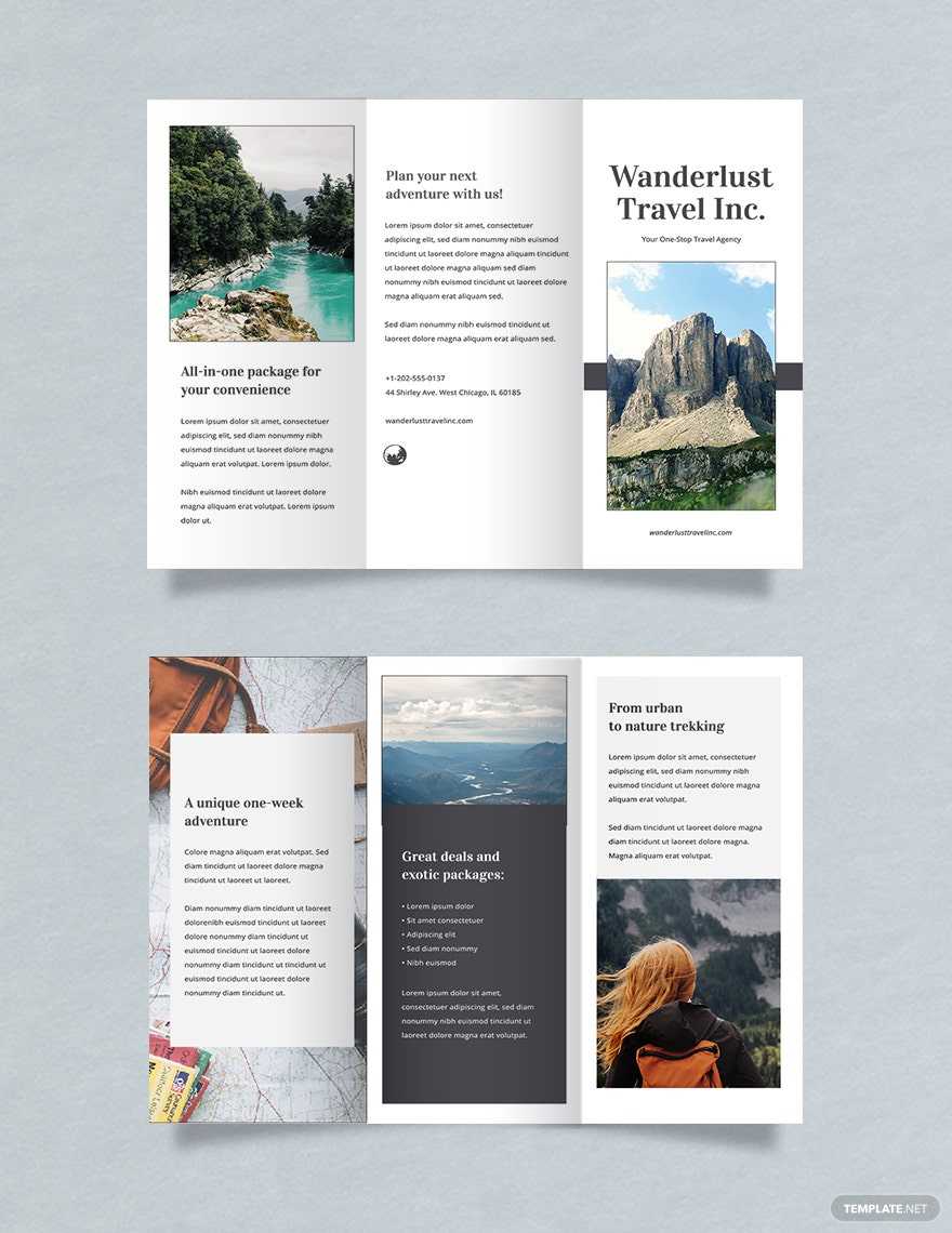 Sample Travel Brochure Template – Illustrator, PSD  Template