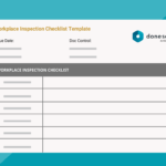 Sample Workplace Safety Inspection Checklist Template  Donesafe Regarding Daily Inspection Report Template