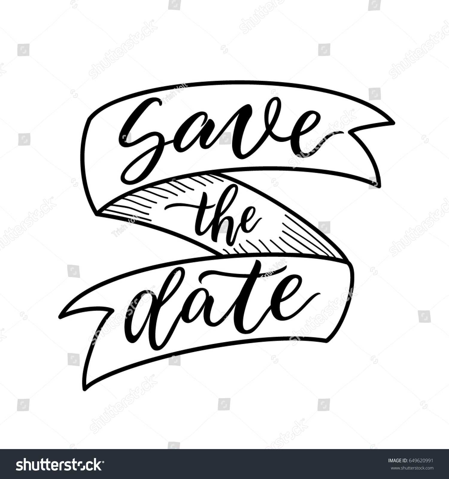 Save Date Sign Ribbon Banner Site Stock Vector (Royalty Free  Within Save The Date Banner Template