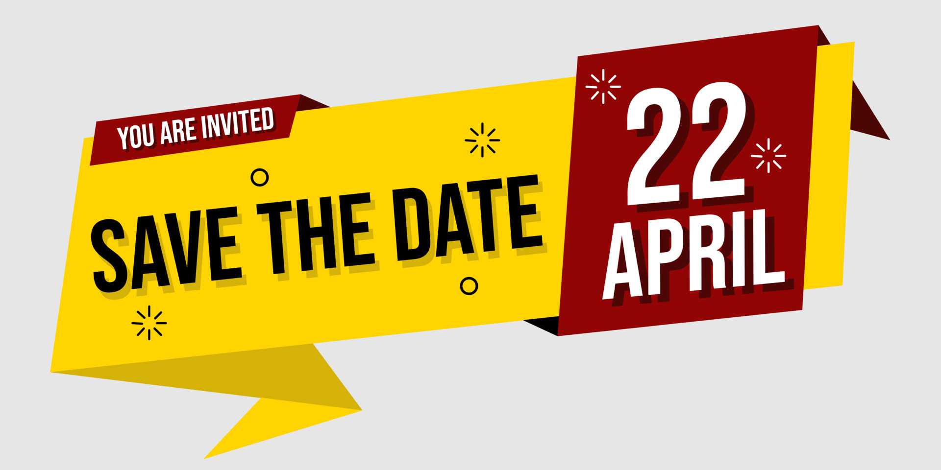 Save The Date Banner Vector Art, Icons, And Graphics For Free Download With Save The Date Banner Template