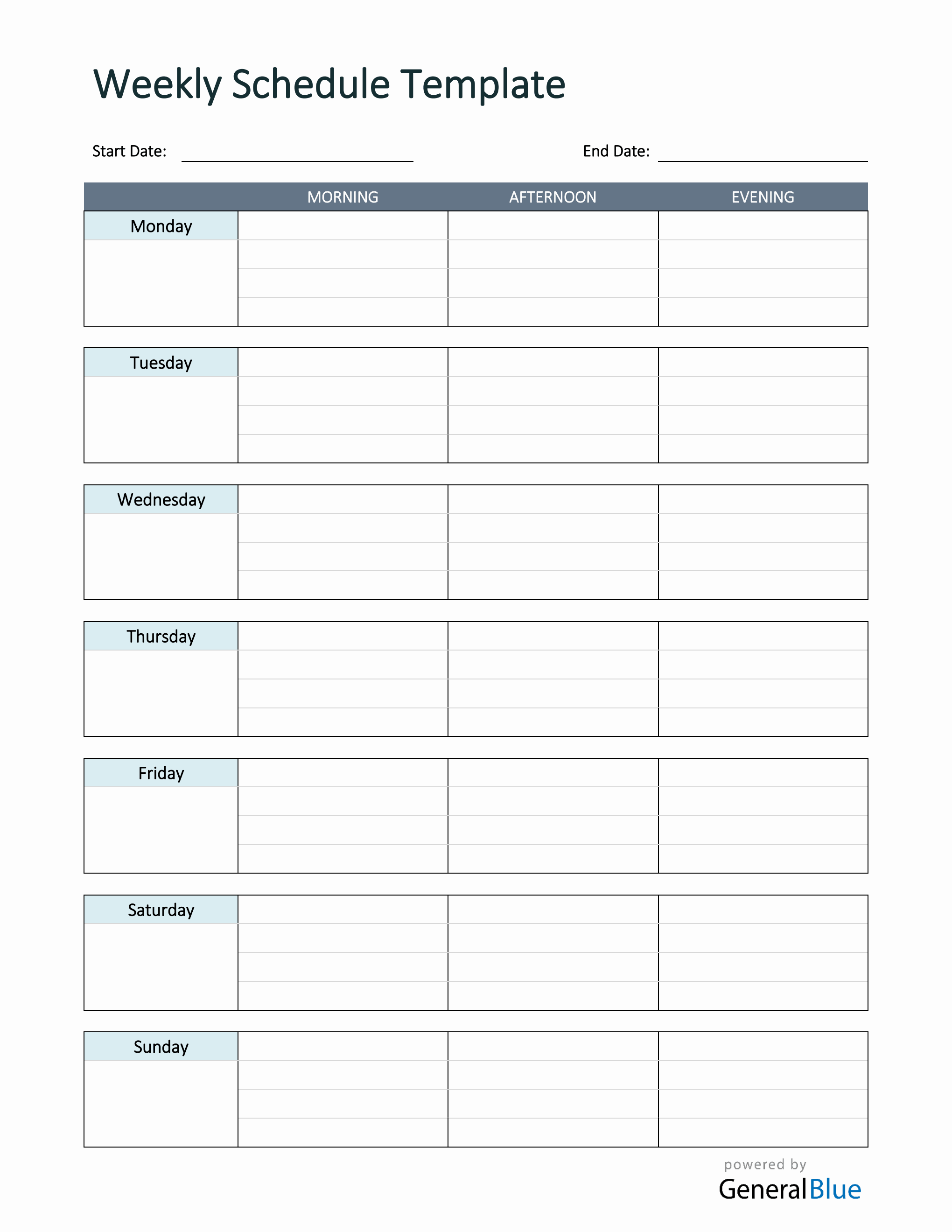 Schedule Templates In Blank Monthly Work Schedule Template