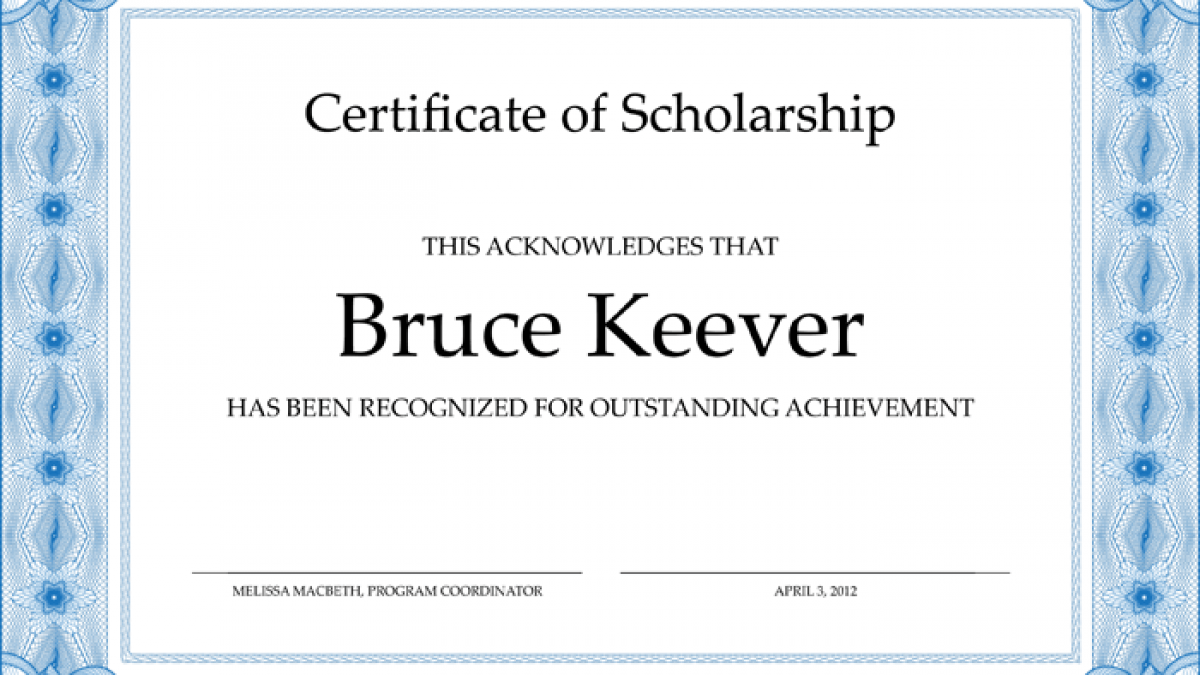 Scholarship Certificate Template Word and EPS Format - Graphic Cloud For Scholarship Certificate Template Word