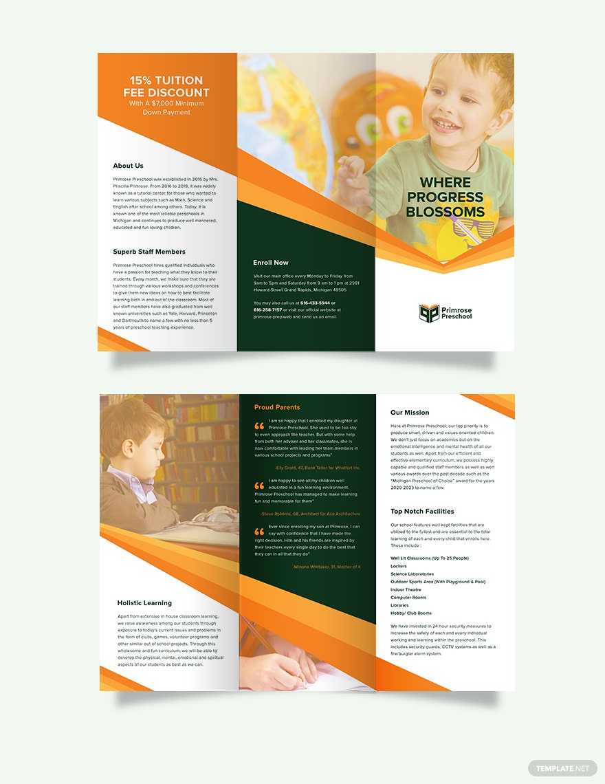 School Brochure Templates – Design, Free, Download  Template