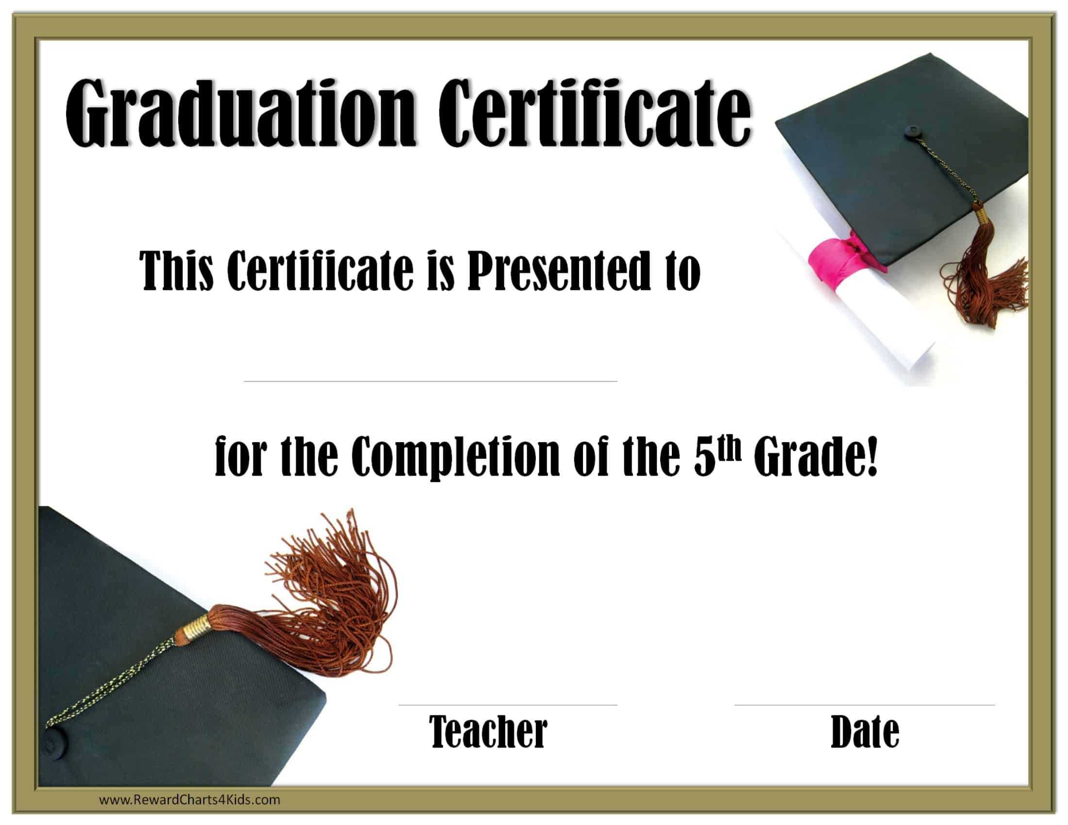 School Graduation Certificates Customize online with or without Inside 5Th Grade Graduation Certificate Template School Graduation Certificates Customize online with or without Inside 5Th Grade Graduation Certificate Template