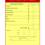 School Report Template With Regard To School Report Template Free