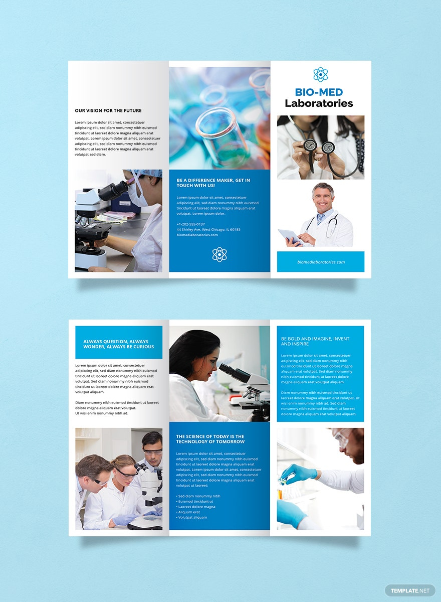 Science Brochure Template - Illustrator, InDesign, Word, Apple  In Science Brochure Template Google Docs