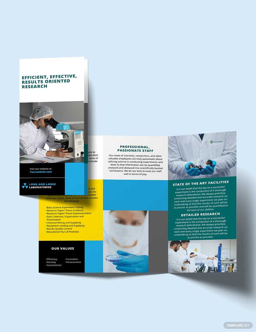 Science Tri Fold Brochure Template – Illustrator, InDesign, Word  Inside Science Brochure Template Google Docs