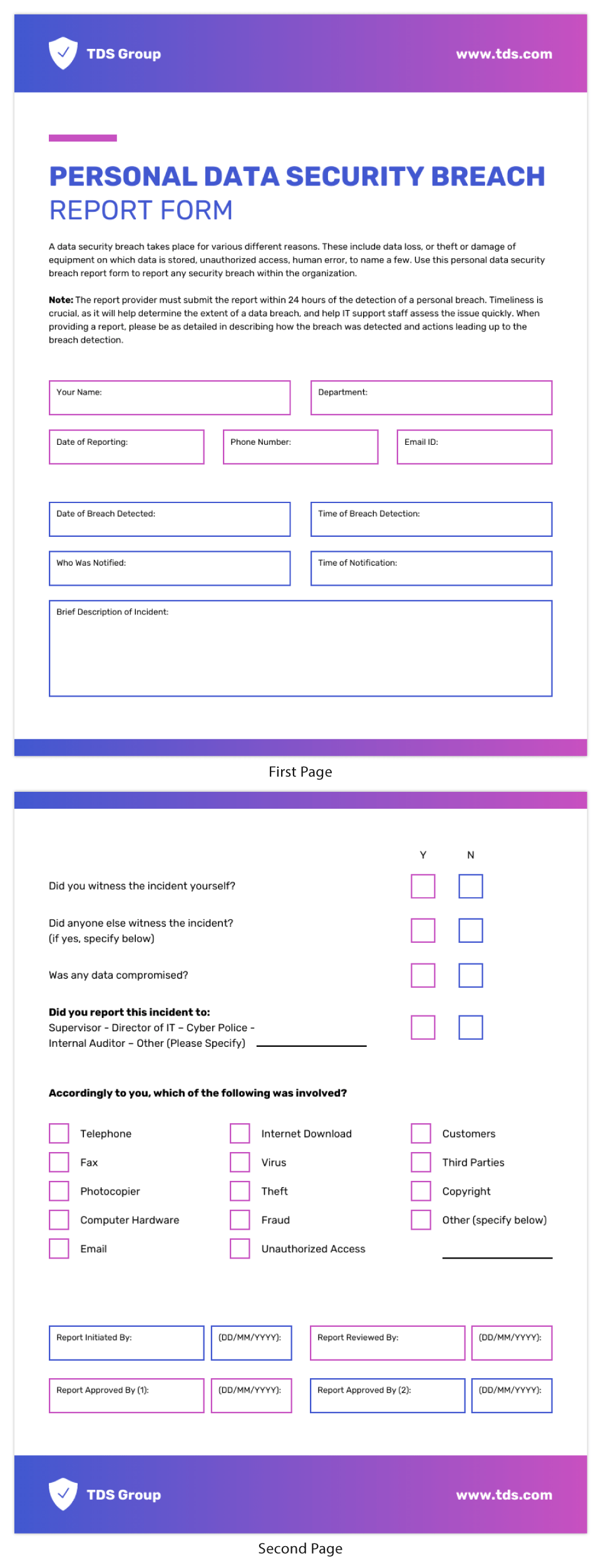 Security Breach Incident Report Template Intended For Computer Incident Report Template