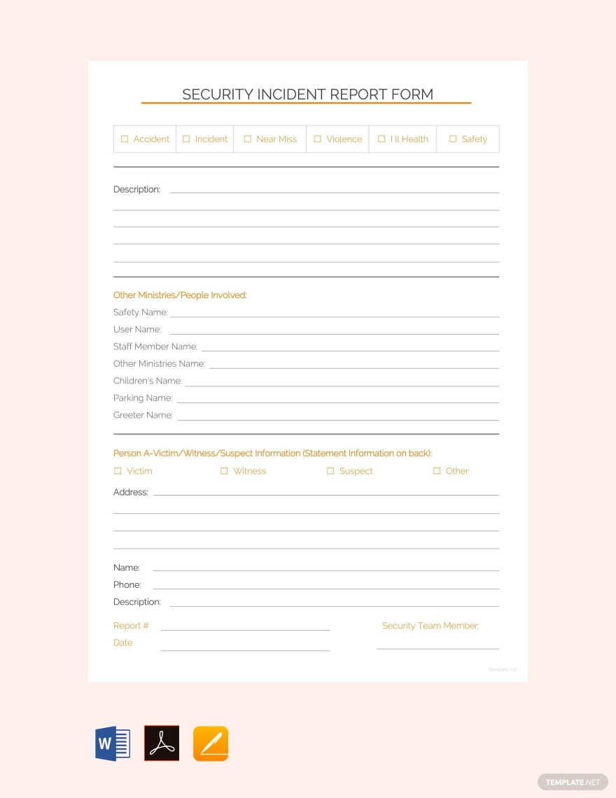 Security Reports Templates – Format, Free, Download  Template