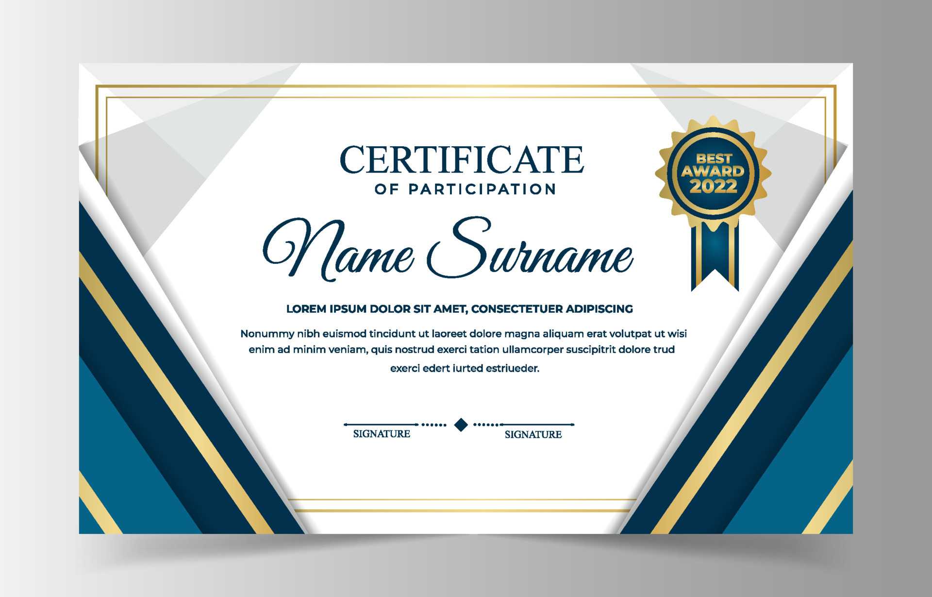 Seminar Certificate Template 10 Vector Art at Vecteezy With Regard To Workshop Certificate Template