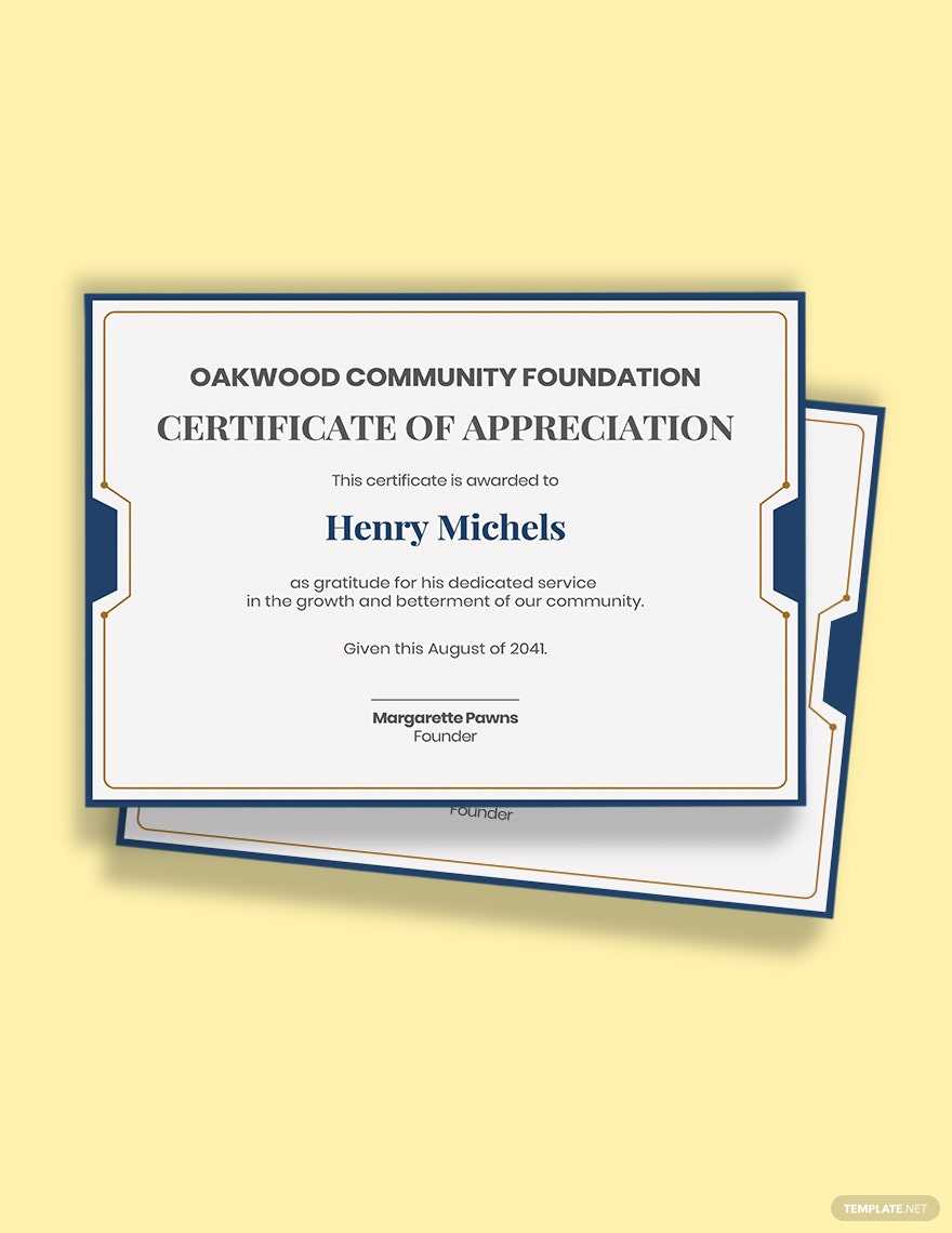 service certificate of appreciation Template - Word  Template