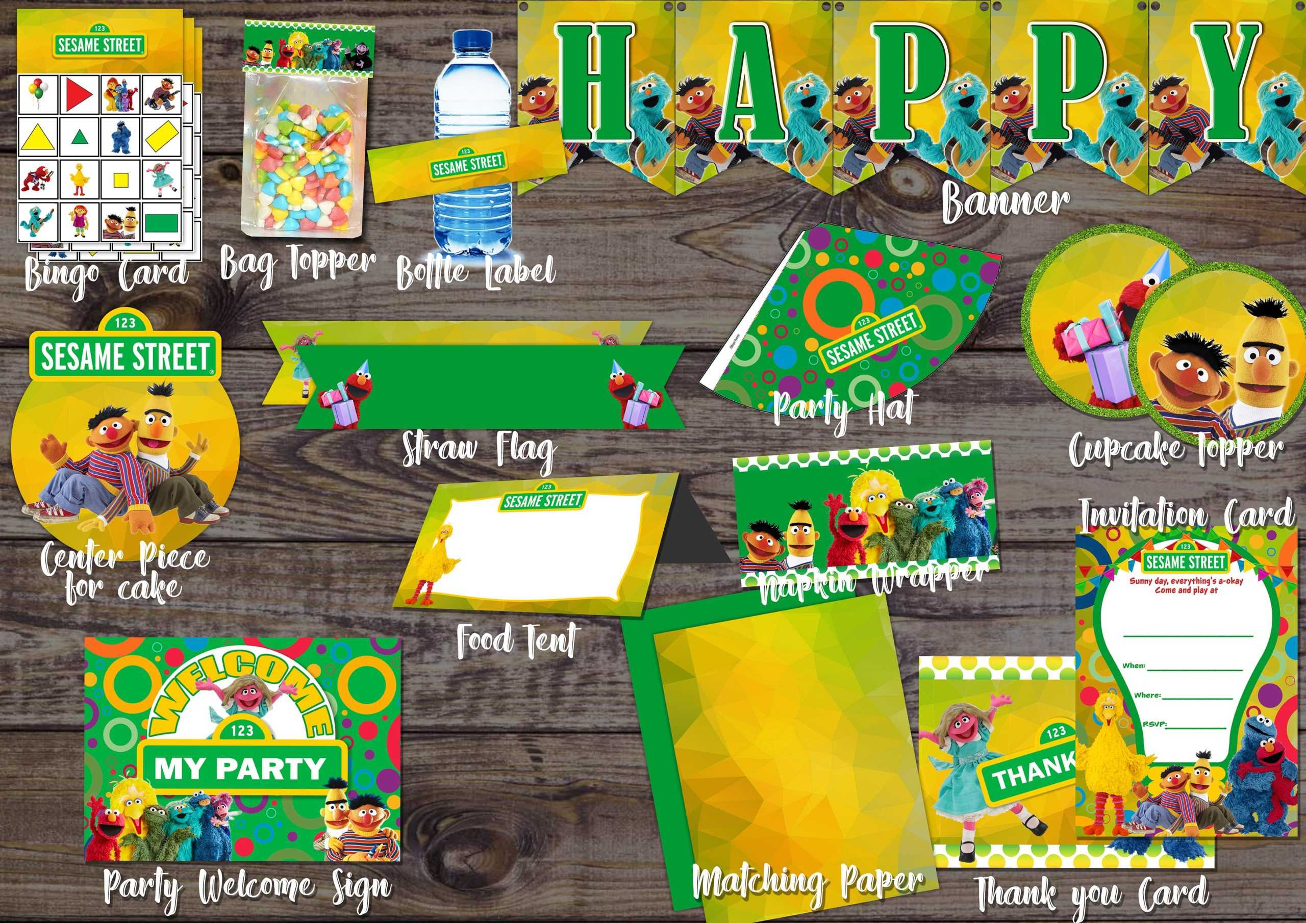 Sesame Street Party Printables ~ PrintingMyParty Regarding Sesame Street Banner Template