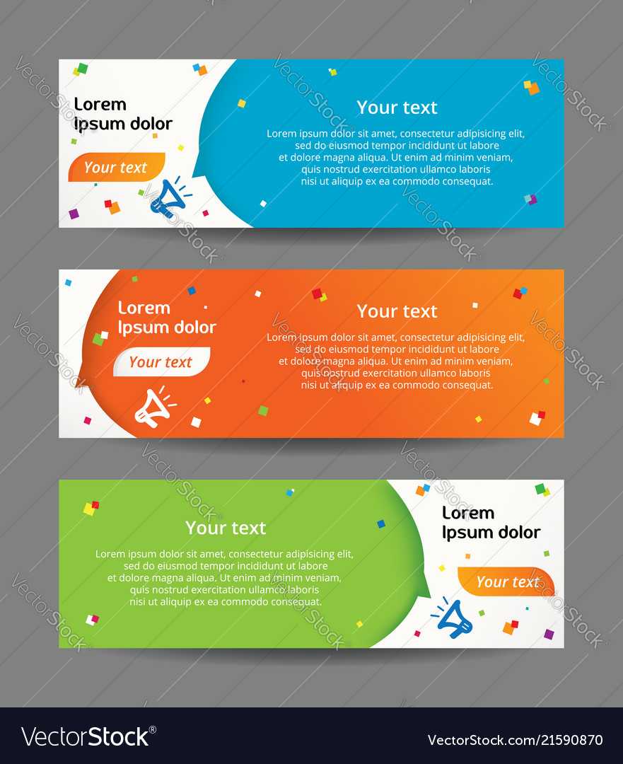 Set of web banner templates Royalty Free Vector Image With Regard To Website Banner Templates Free Download