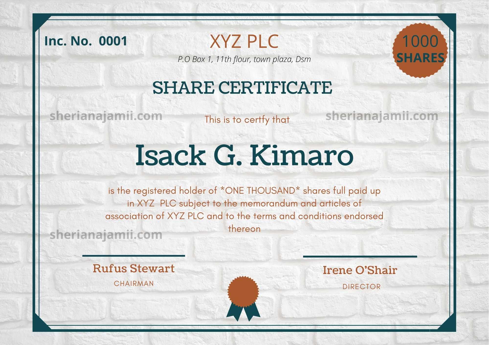 Share Certificate 10 (guide + Free Templates-jpg, Pdf, Word  Throughout Template For Share Certificate