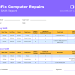 Shift Report Template Within Shift Report Template