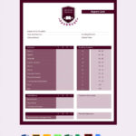 Simple High School Report Card Template – Illustrator, Excel, Word  Intended For High School Report Card Template