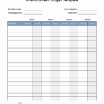 Small Business Budget Template in Word (Basic)