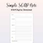 SOAP Note Template Simple Therapy Note Counselor Note – Etsy Canada With Regard To Soap Report Template