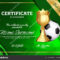 Soccer Certificate Template Stockvektoren, Lizenzfreie  Intended For Soccer Certificate Template