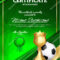 Soccer Certificate Template Stockvektoren, Lizenzfreie  Pertaining To Soccer Award Certificate Template