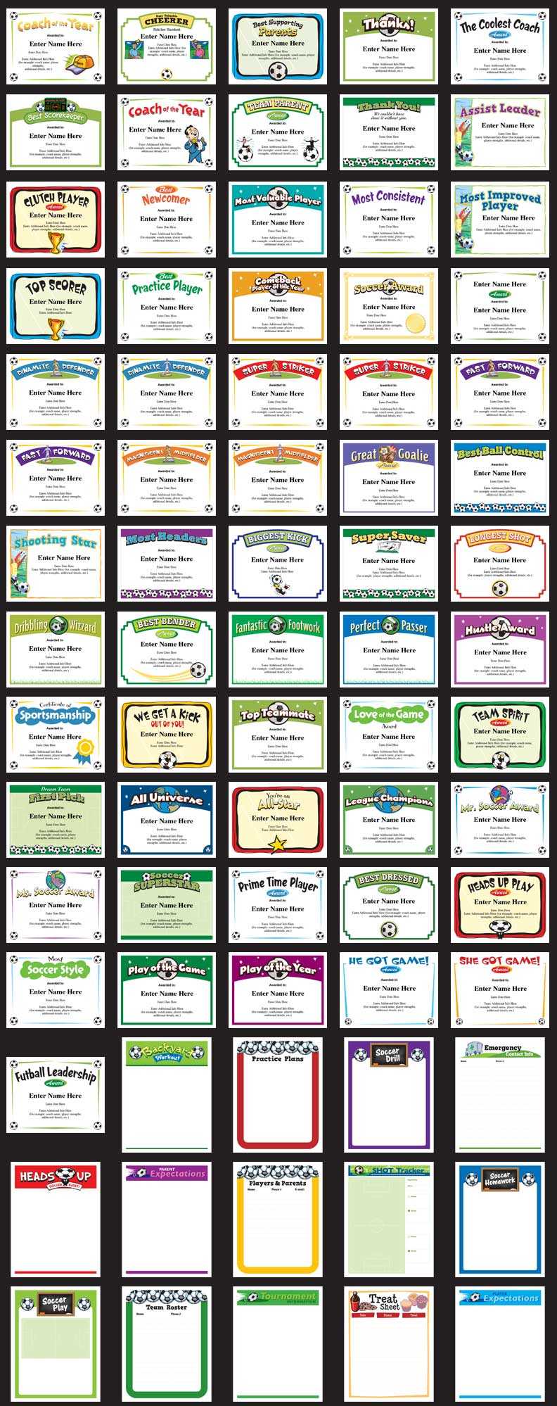 Soccer Certificates - Free Award Templates - Futbol For Soccer Award Certificate Templates Free