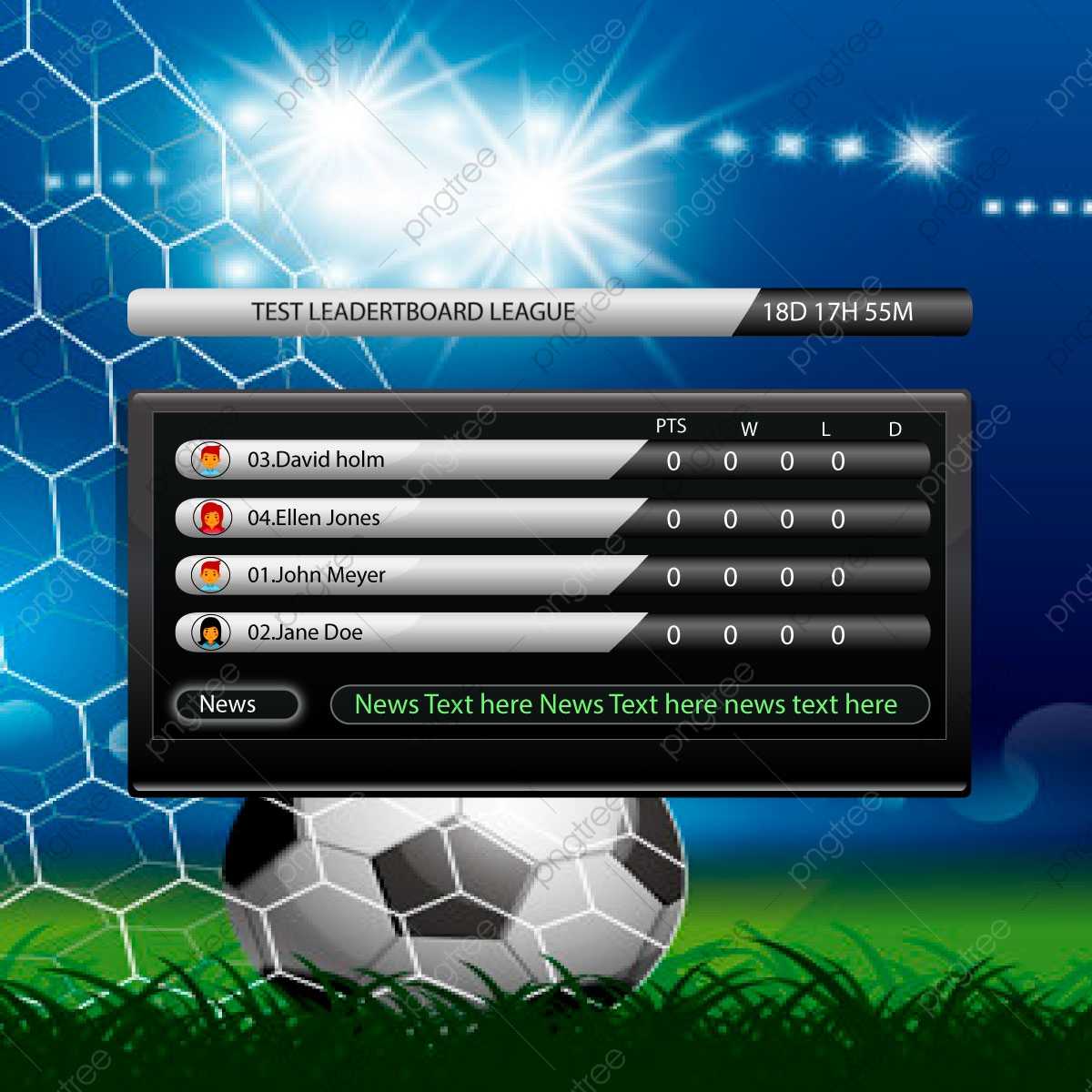 Soccer Game Score Board Template Download On Pngtree Intended For Soccer Report Card Template