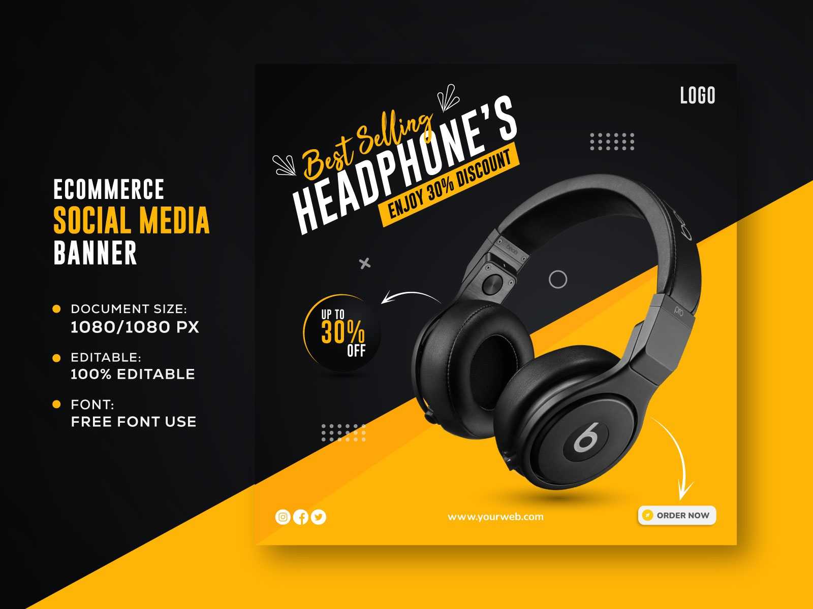 Social Media Banner Design Template For Ecommerce Product Sell By  In Product Banner Template