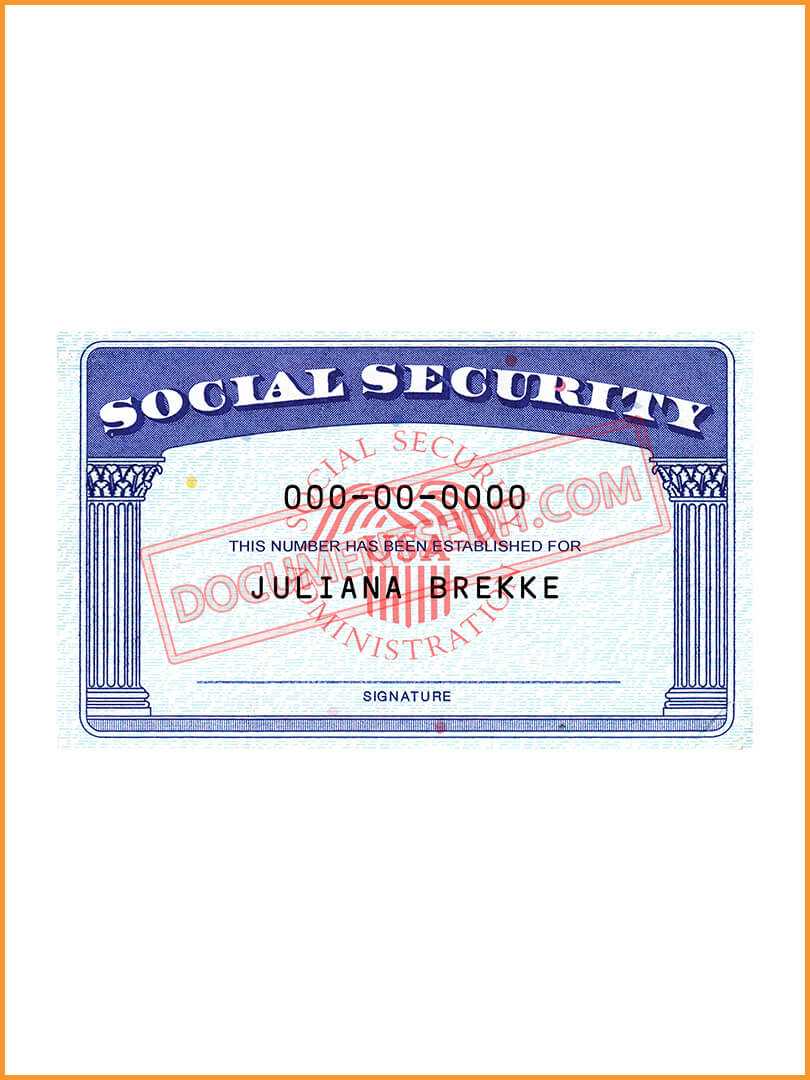 Social Security Card Template 10 - Documents Edit