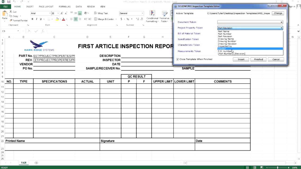 SOLIDWORKS Inspection - Creating a Custom Report Template [Pt SOLIDWORKS Inspection - Creating a Custom Report Template [Pt