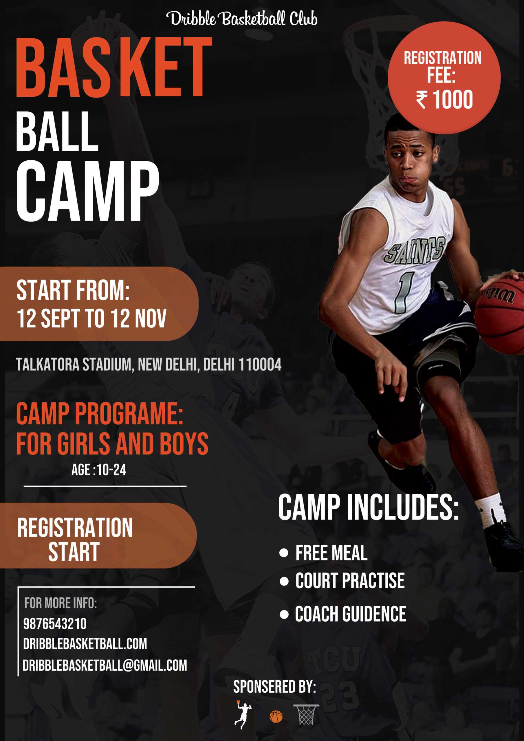 Sozial Wesentlich Generator basketball camp flyer Öffnen Insekt  In Basketball Camp Brochure Template