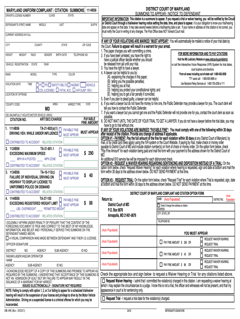 Speeding Ticket Template – Fill Online, Printable, Fillable, Blank  Pertaining To Blank Speeding Ticket Template