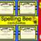 Spelling Bee Award Certificates Spelling Bee Certificates – Etsy