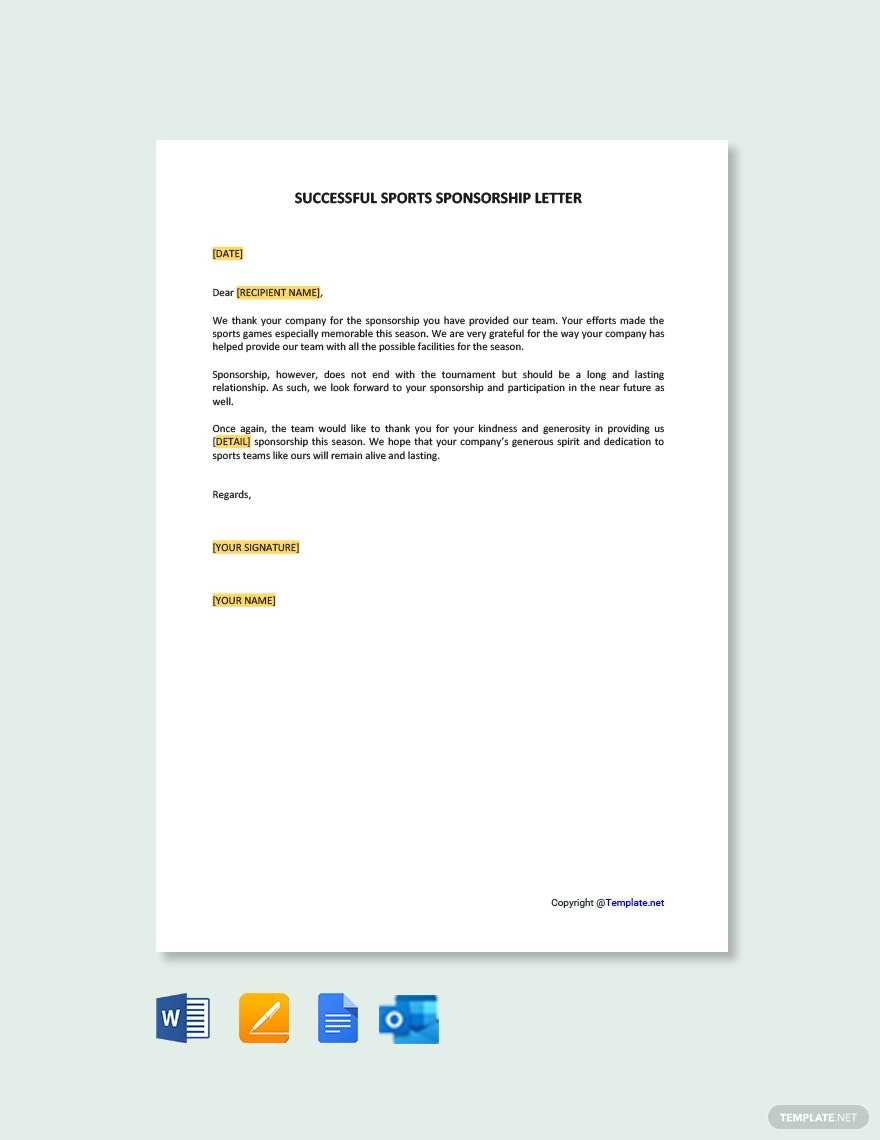 Sponsorship Templates – Design, Free, Download  Template