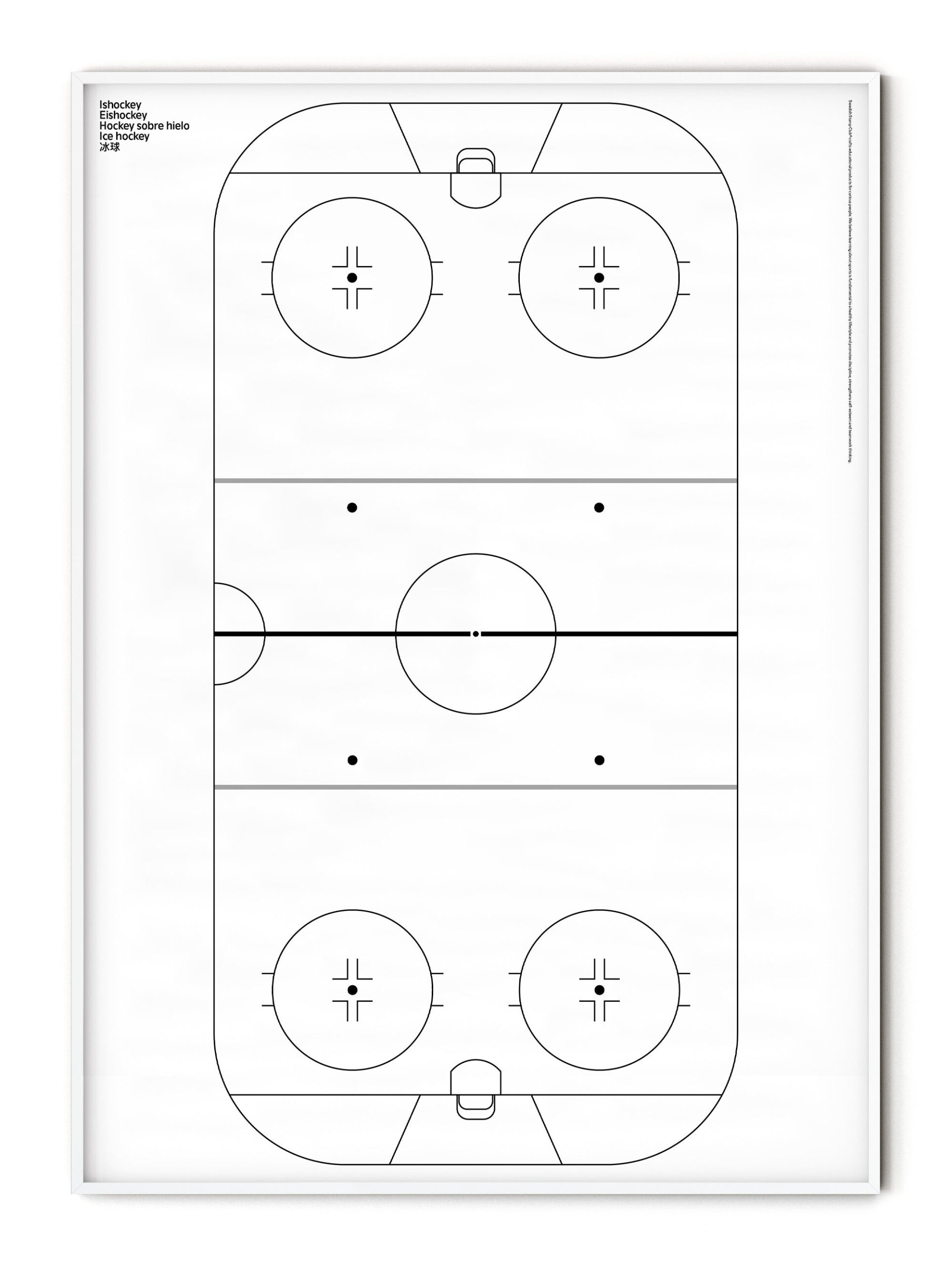 Sport Hockey Rink Mono Poster – Swedish Stamp Club For Blank Hockey Practice Plan Template