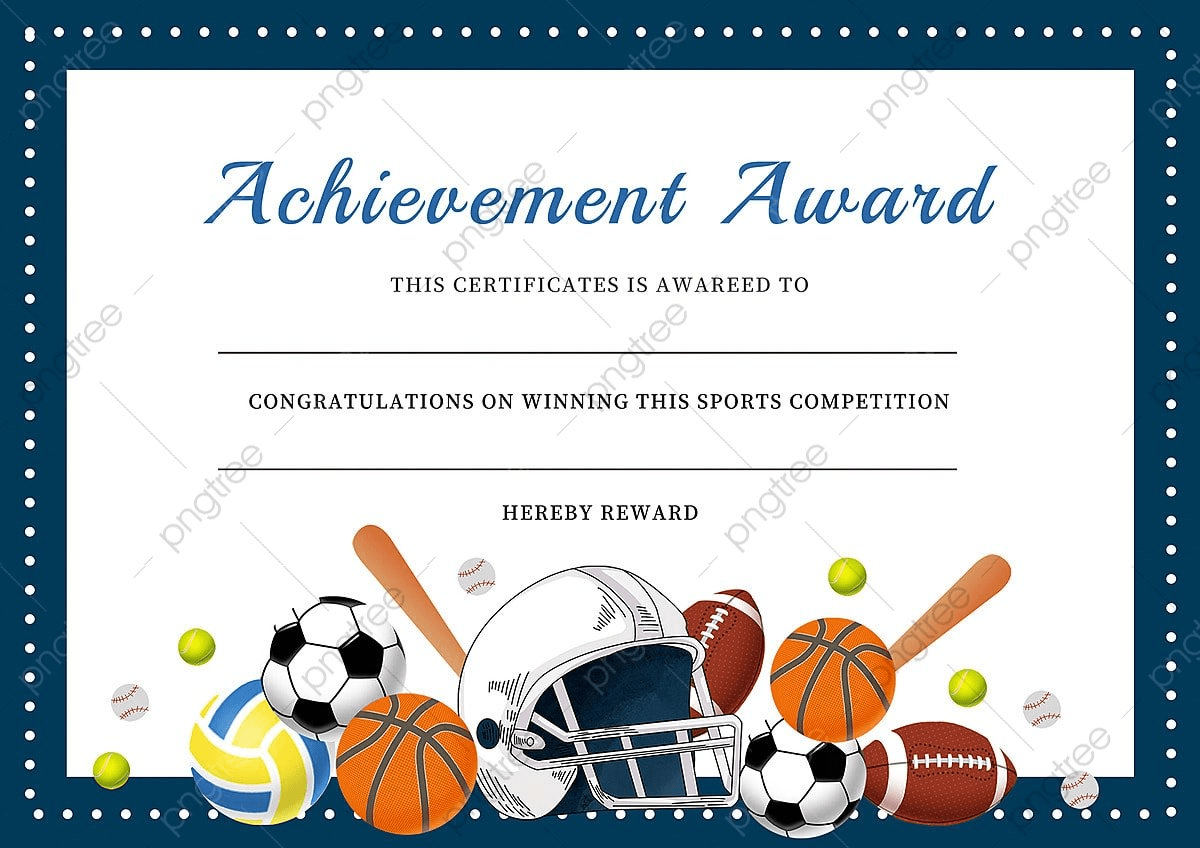 Sports Certificate Cartoon Simple Template Template Download on  Within Athletic Certificate Template