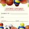Sports Certificate Template Vector Art, Icons, And Graphics For  In Athletic Certificate Template