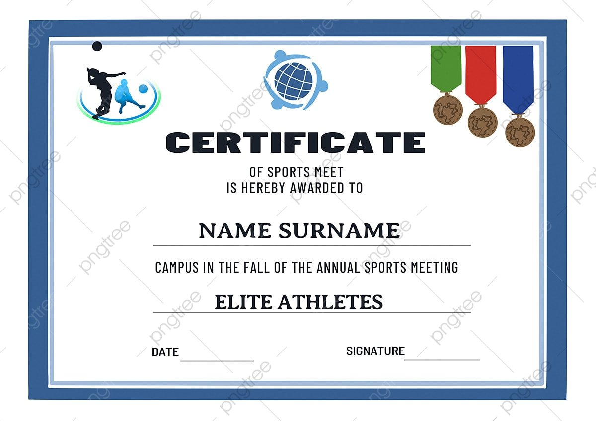 Sports Honor Certificate Template Template Download on Pngtree With Athletic Certificate Template