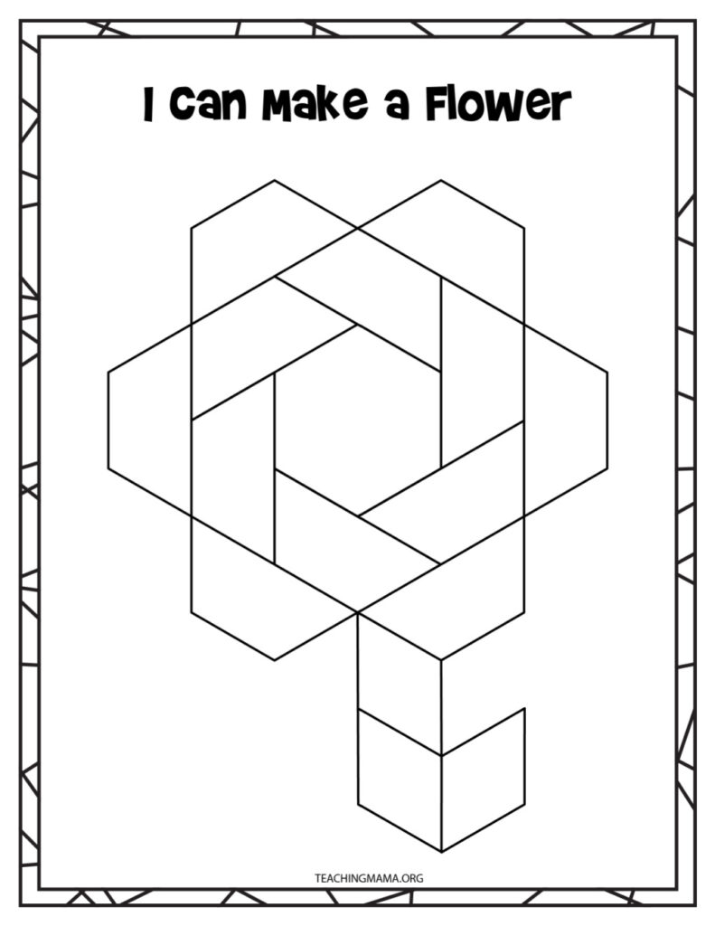 Spring Pattern Block Printables - Teaching Mama Throughout Blank Pattern Block Templates