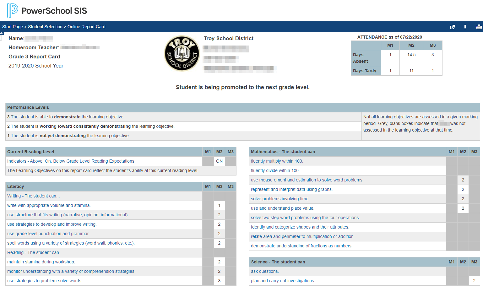 Standards Based Report Card – PowerSchool Community In Powerschool Reports Templates