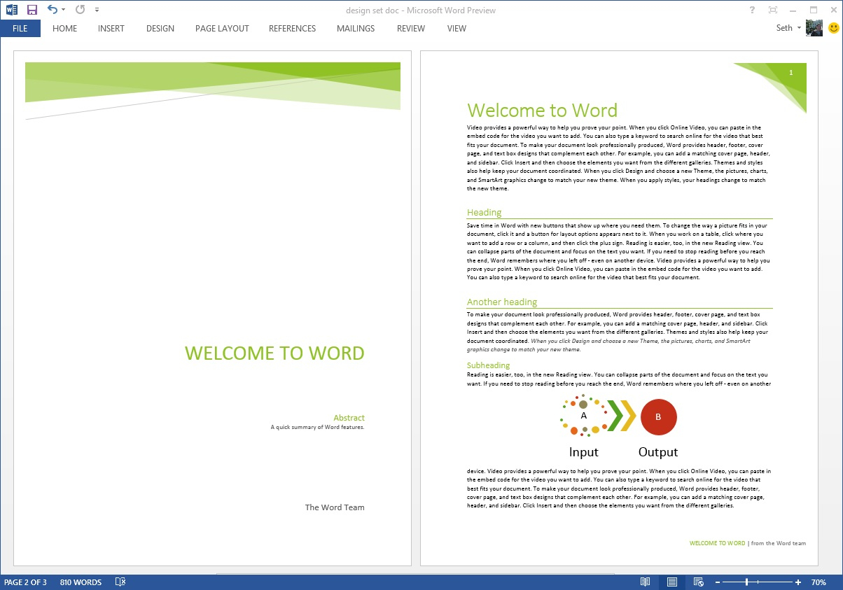 Starting off right: Templates and built-in content in the new Word  Within Report Template Word 2013