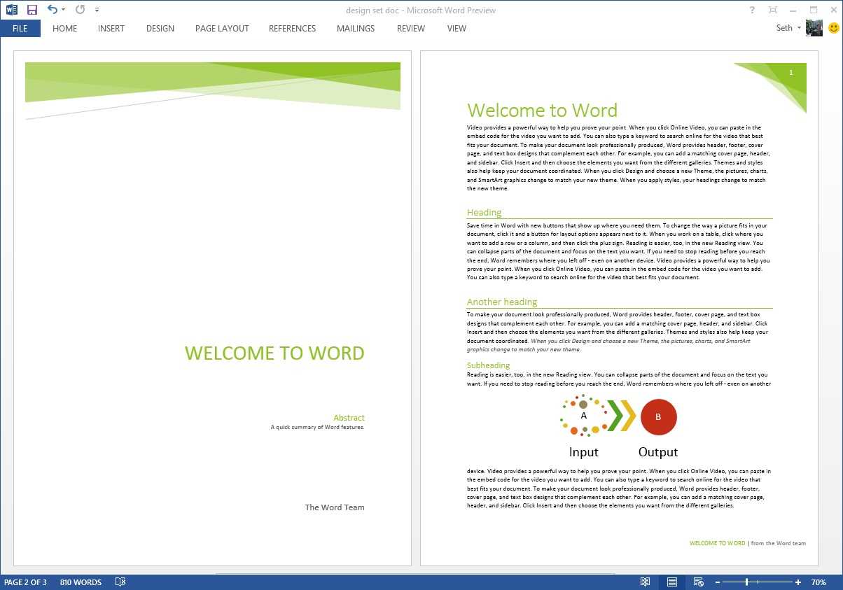 Starting Off Right: Templates And Built In Content In The New Word  Within Report Template Word 2013