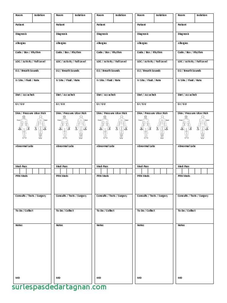Stationery 10 Patient CNA/Tech/Nurse Brain Sheet Design & Templates  Inside Nursing Assistant Report Sheet Templates