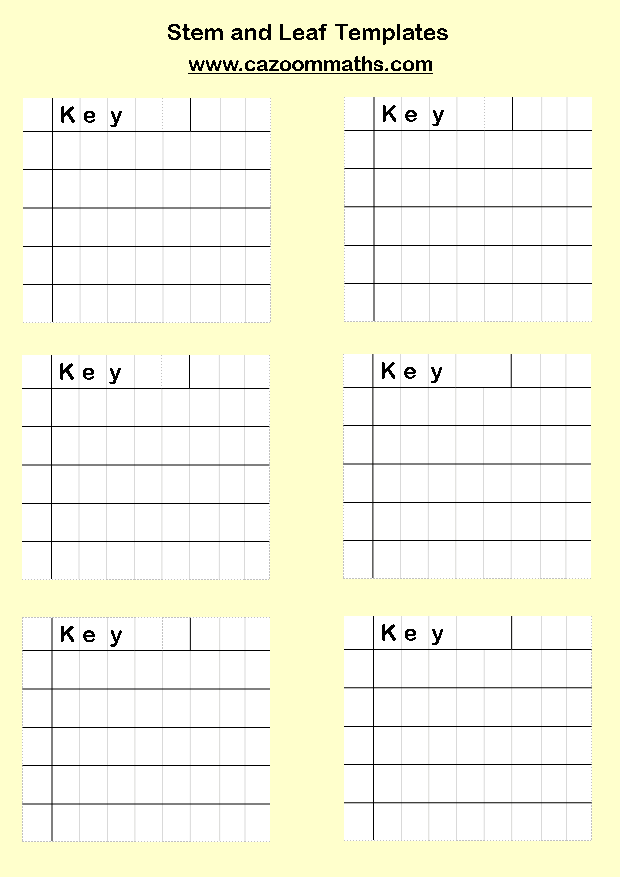 Statistics Teaching Resources  KS10 And KS10 Statistics Worksheets Pertaining To Blank Stem And Leaf Plot Template