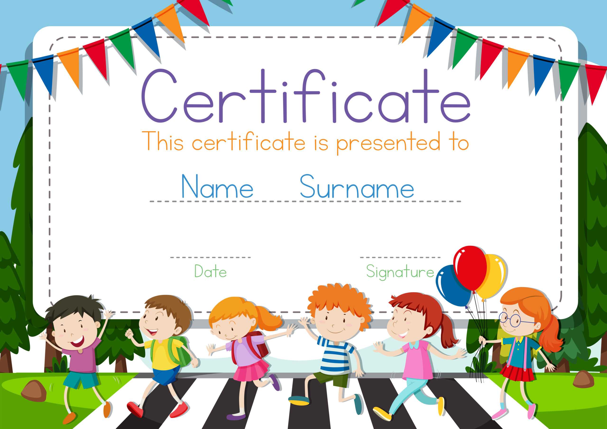 Student Certificate Vector Art, Icons, And Graphics For Free Download In Crossing The Line Certificate Template