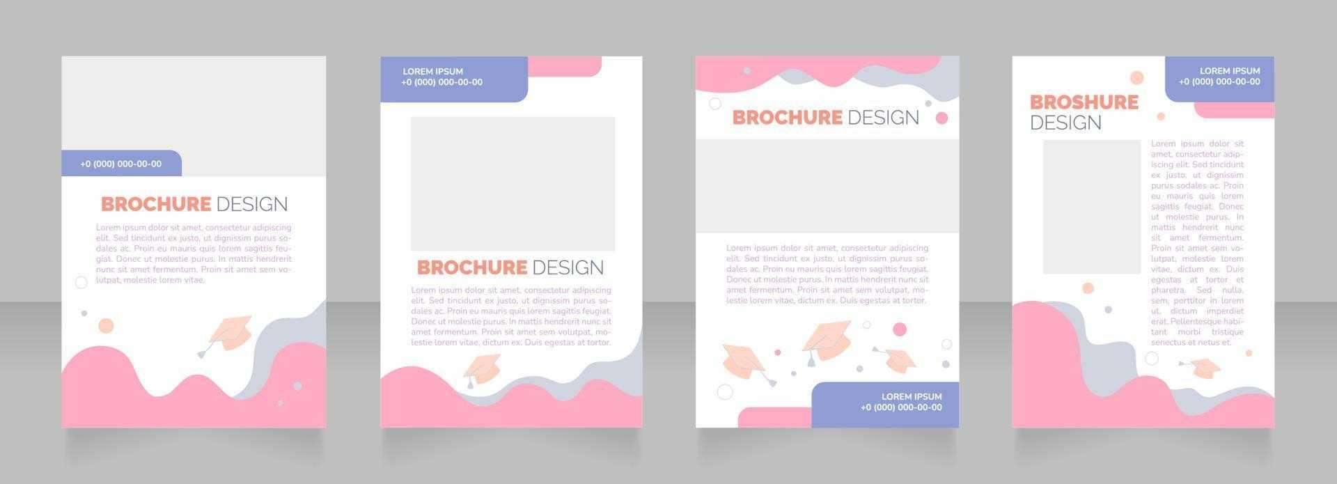 Student financial support blank brochure layout design 10