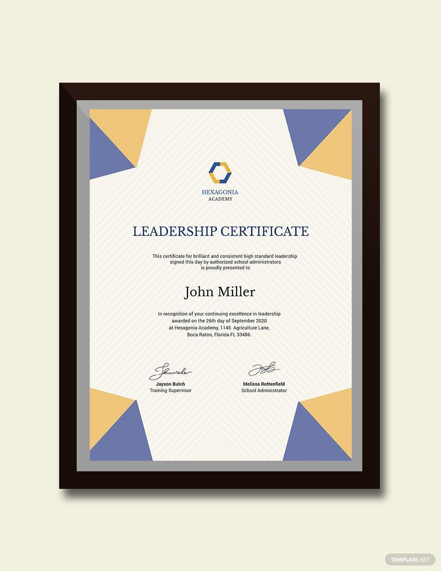 Student Leadership Certificate Template - Google Docs, Word  Regarding Leadership Award Certificate Template