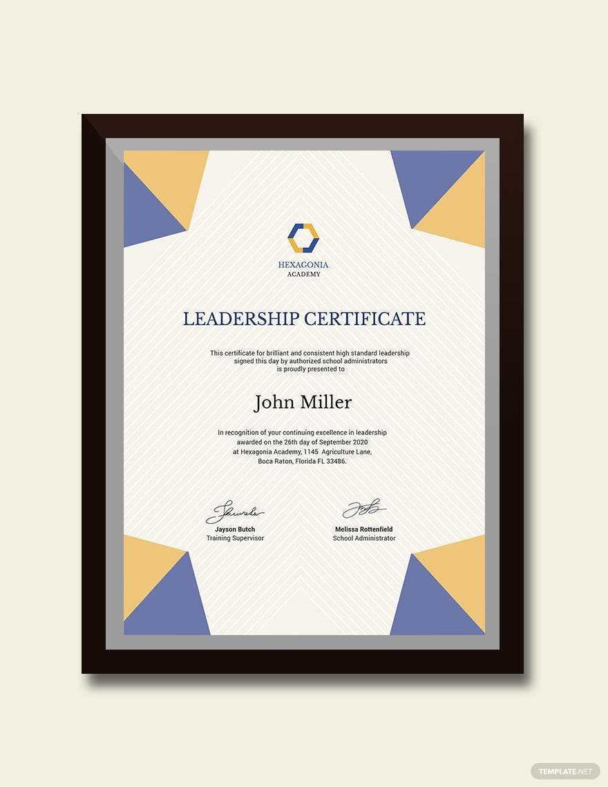 Student Leadership Certificate Template - Google Docs, Word  Regarding Leadership Award Certificate Template