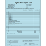 Student Report Template With High School Student Report Card Template
