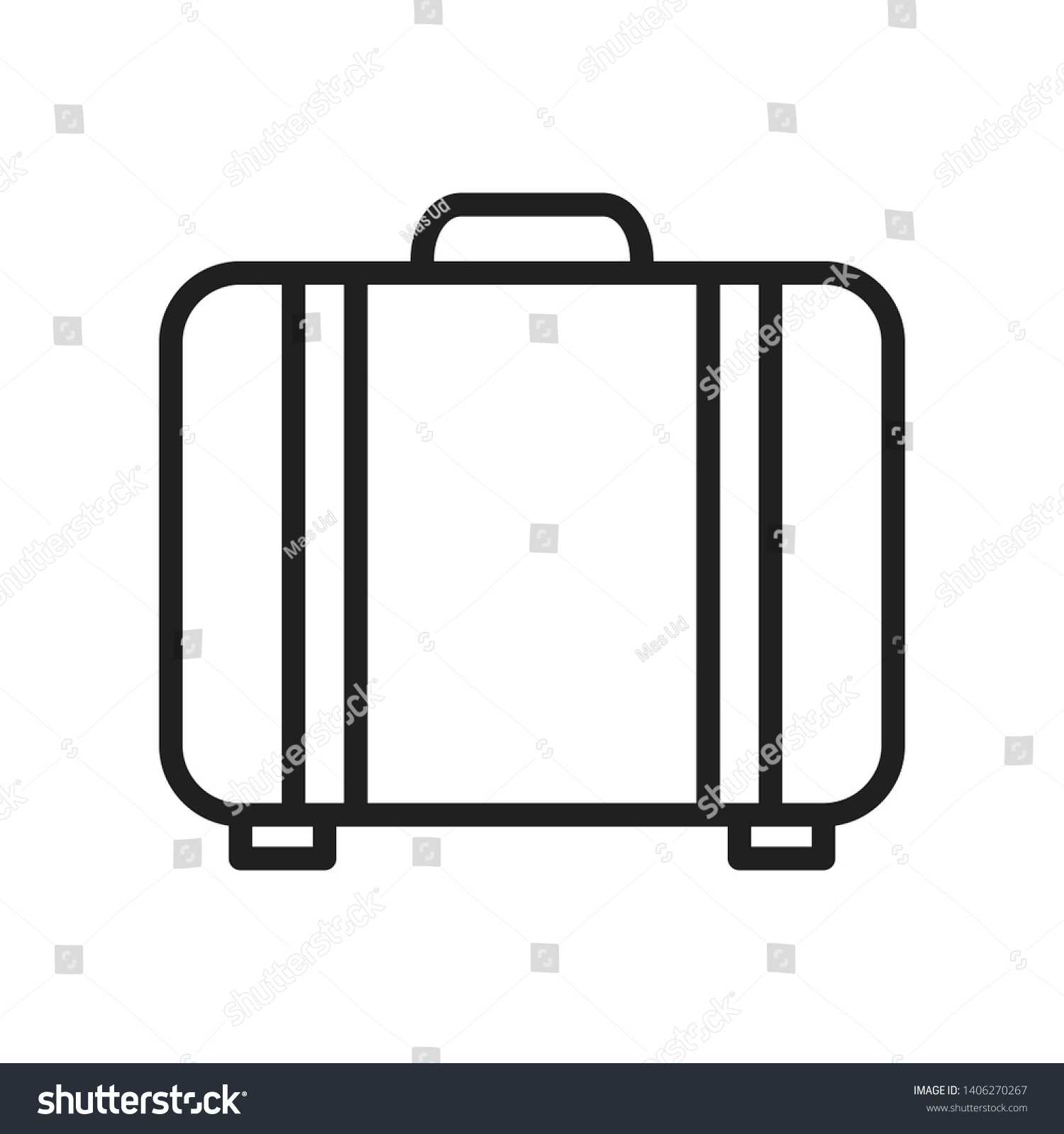 Suitcase Icon Vector Design Template Stock Vector (Royalty Free  Inside Blank Suitcase Template